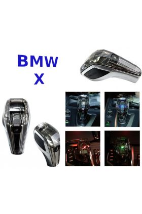 Gałka dźwignia zmiany biegów automat, Crystal Gear Shift Knob X Logo, BMW G20 G30 G32 F01 G01 G02 F15 F16